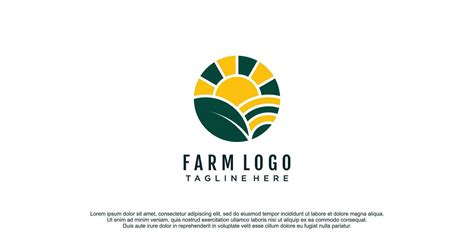 Organic farm logo vector illustration design template 25740896 Vector Art at Vecteezy