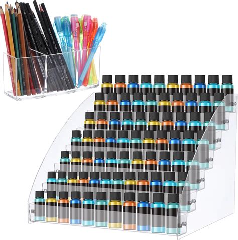 Cdoky Large 7 Tier Acrylic Paint Organizer With 3