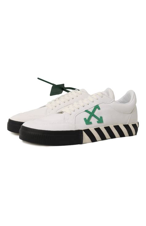 Мужские белые текстильные кеды vulcanized OFF-WHITE купить в интернет ...