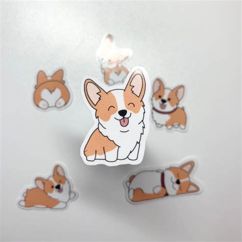 Corgi Sticker Pack Puppy Sticker Pack Pegatina Brillante Etsy