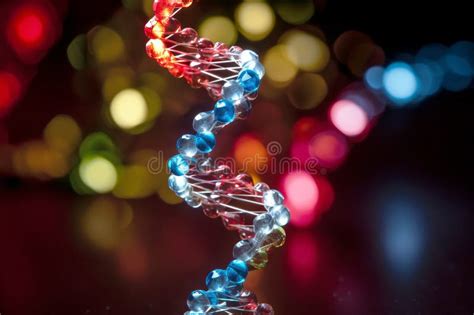 In This Stylized Image A Dna Double Helix Is Brought To Life With