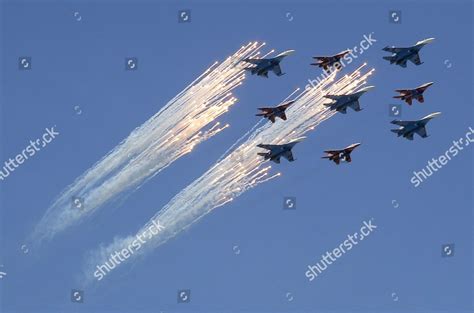 Heavy Su27 Light Mig29 Russian Combat Editorial Stock Photo - Stock ...