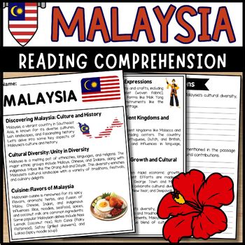 May Aapi Heritage Month Malaysia Reading Comprehension Passage Questions