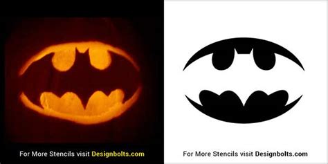 Batman Symbol Pumpkin Carving Stencils