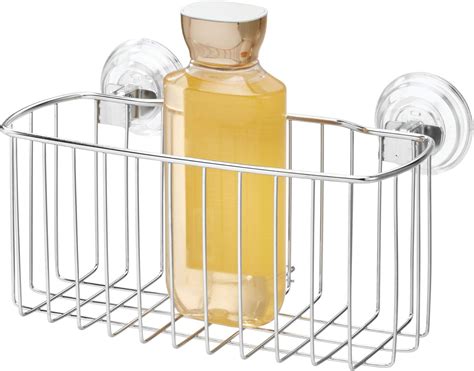 Interdesign Reo Power Lock Suction Bathroom Shower Caddy Basket For Shampoo Conditioner Soap