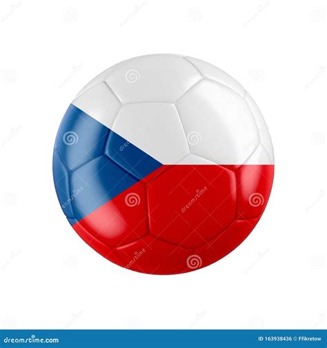 Soccer Football Ball with Flag of Czech Republic Stock Illustration