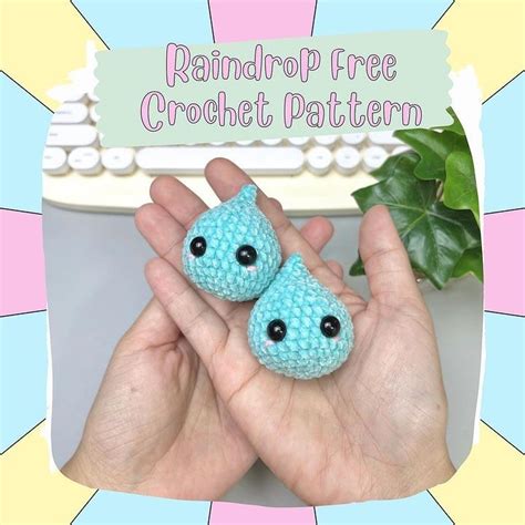 Raindrop Free Crochet Pattern