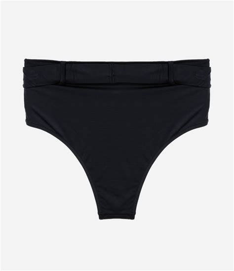 Biquini Calcinha Hot Pants Em Microfibra Detalhe De Aviamento De