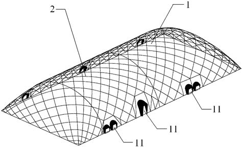 Air Inflated Membrane Structure With Crossing Cable Net Arranged Along Geodesic Line Eureka