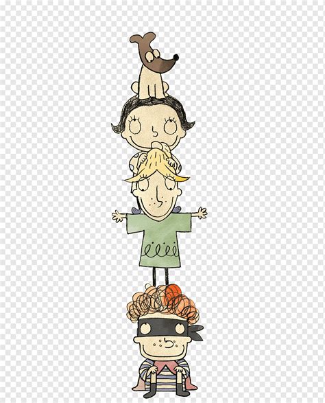 Human Behavior Cartoon Animal Totem Pole Cartoon Animal Organism