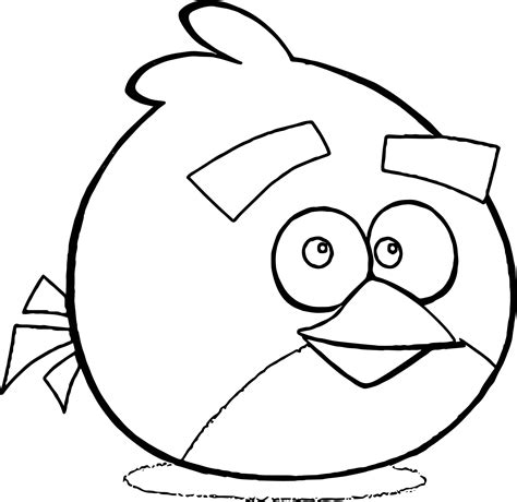 Red Angry Bird Smile Coloring Page Wecoloringpage Red Angry