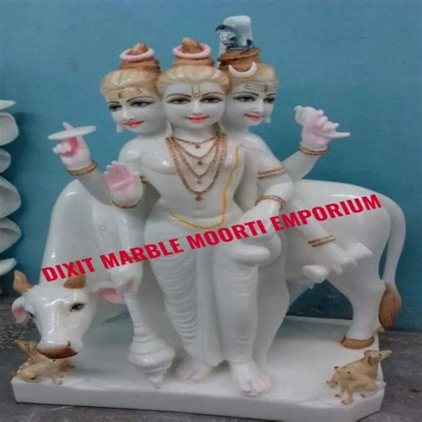 Vietnam Marble Marble Dattatreya Statues Marble Lord Dattatreya