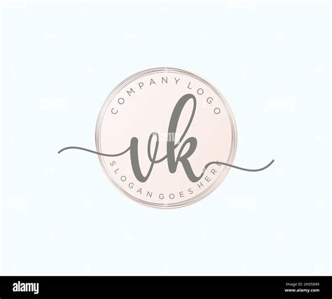 Vk Feminine Logo Usable For Nature Salon Spa Cosmetic And Beauty