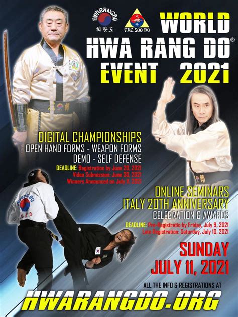 Whrda 2021 Online Summer Events World Hwa Rang Do Association