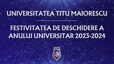 Festivitatea De Deschidere A Anului Universitar Utm Youtube