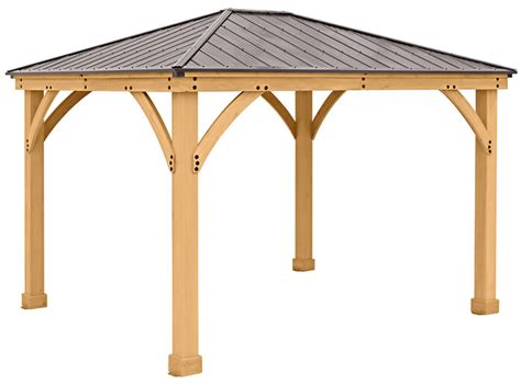 Yardistry Meridian 10x12 Cedar Wood Gazebo Kit Ym11824com