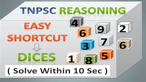 Tnpsc Reasoning Easy Shortcut For Dice Related Problems Youtube