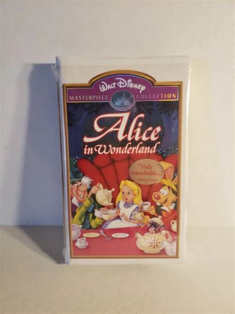 Sealed Alice In Wonderland Vhs Walt Disney Masterpiece Collection