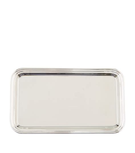 Silver Plated Georgian Rectangular Tray 18cm X 31cm