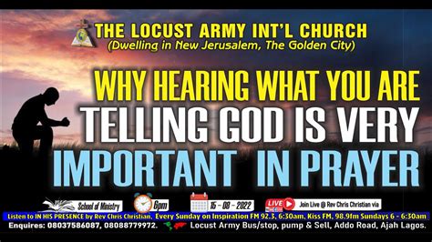 Rev Chris Christian WHY HEARING WHAT YOU ARE TALKING TO GOD IN