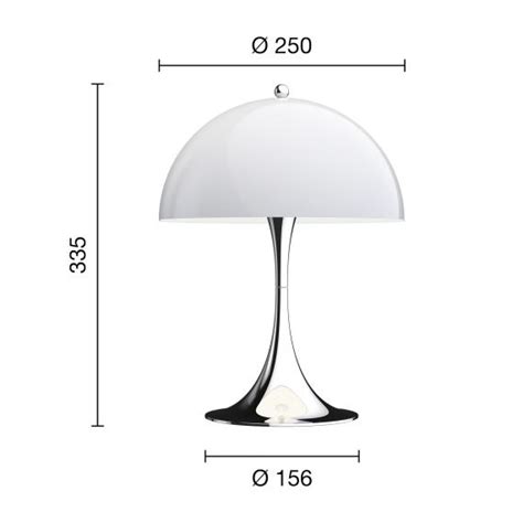 Louis Poulsen Panthella 250 Tischleuchte LED Aluminium Satiniert