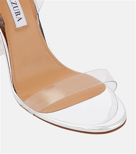 So Nude Pvc Slingback Sandals In Silver Aquazzura Mytheresa