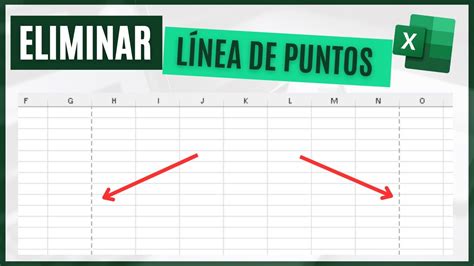 Cómo eliminar LINEAS DE PUNTOS en Excel Cómo Quitar LINEAS