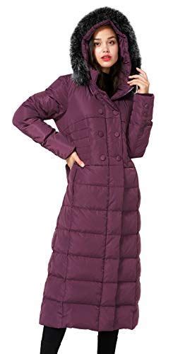 Molodo Women S Long Down Coat With Fur Hood Maxi Down Parka Puffer