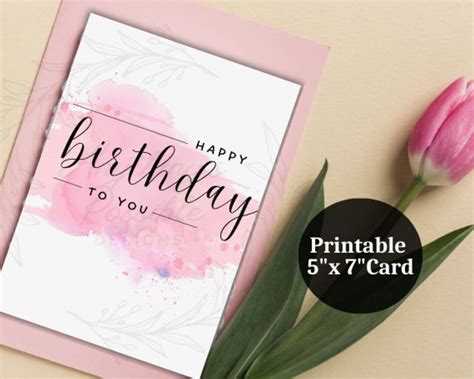 7x5 Printable Birthday Card - Etsy