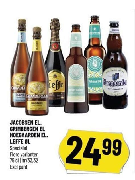 Jacobsen El Grimbergen El Hoegaarden El Leffe L Tilbud Hos L Vbjerg