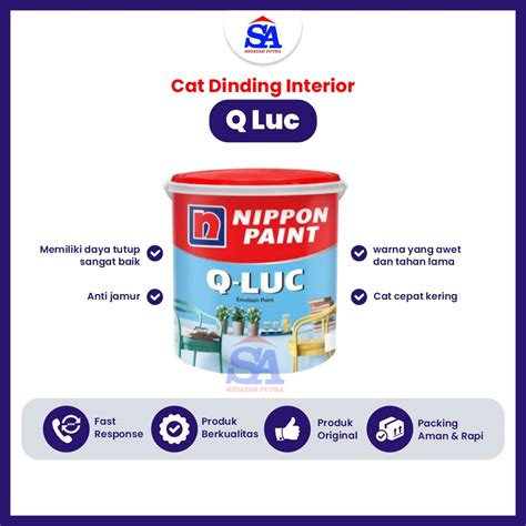 Jual Cat Tembok Dinding Interior Rumah Nippon Paint Qluc 4 5 Kg Awet