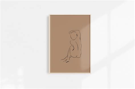 Nude No Printable Poster Nude Art Print Woman Line Etsy