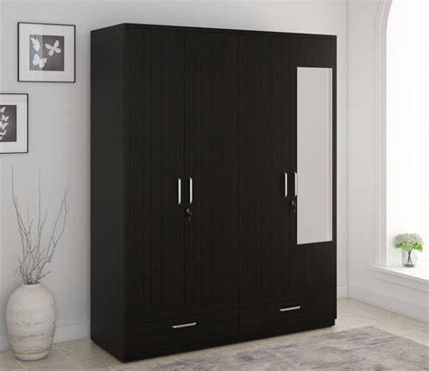 Mirrored Wardrobe Buy Wardrobe With Mirror Online In India Best Price