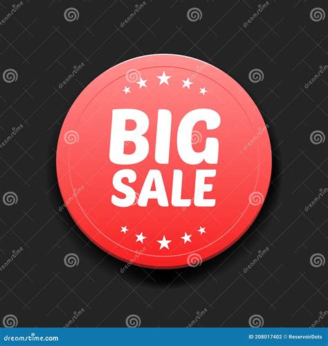 Big Sale Round Label Stock Vector Illustration Of Advertising 208017402