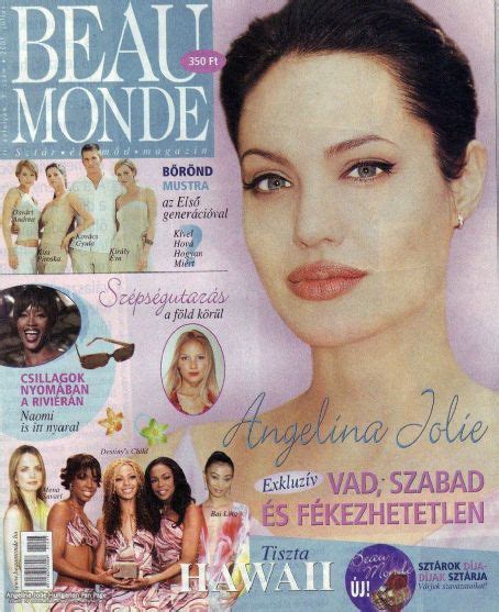 Angelina Jolie, Beau Monde Magazine July 2001 Cover Photo - Hungary