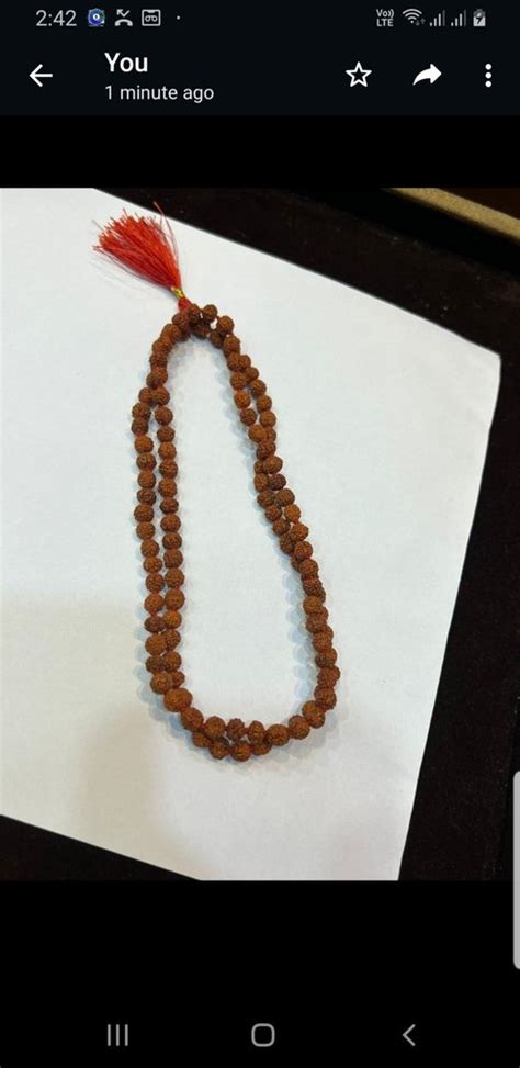 Brown Rudraksha Mala Spiritual Use Pooja Packaging Type Single At