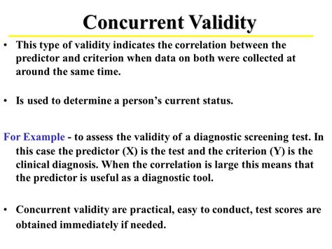 Concurrent Validity