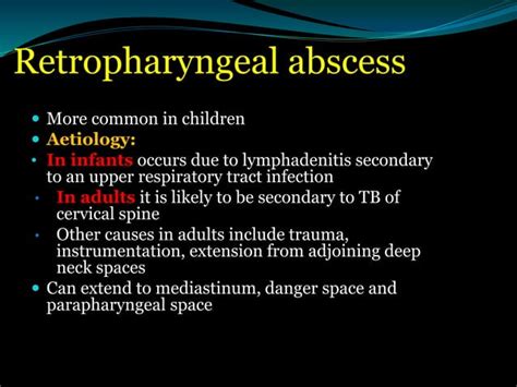 Surgical Treatment Of Paraphyrngeal And Retropharyngeal Abscesses