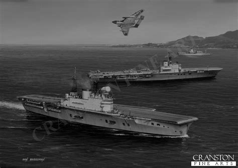 HMS Eagle and HMS Albion by Ivan Berryman.