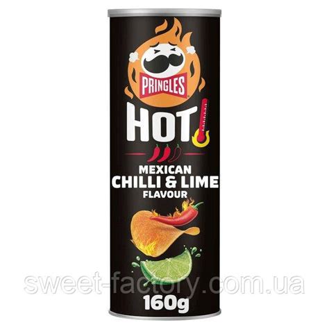 Чіпси Pringles Hot Mexican Chili Lime 160g продаж ціна у Чернігові Снеки від Світ Факторі