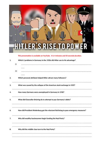 Hitlers Rise To Power Teaching Resources