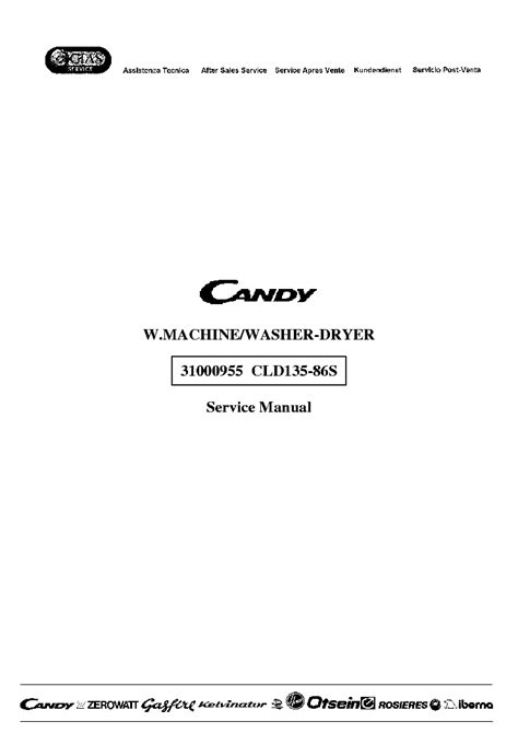 CANDY CLD135 Service Manual download, schematics, eeprom, repair info ...