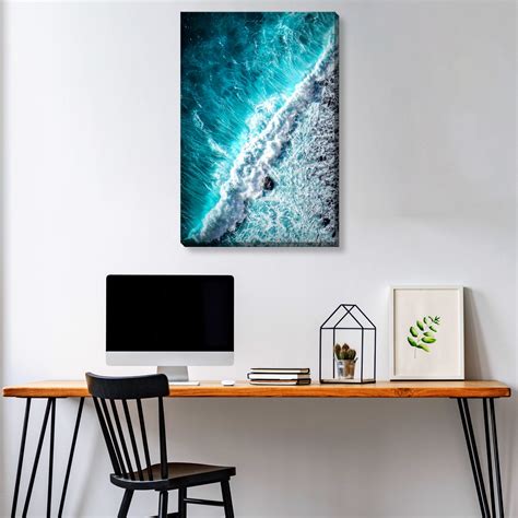 Quadro Decorativo Canvas Sala Quarto Praia Paisagem Mar Azul