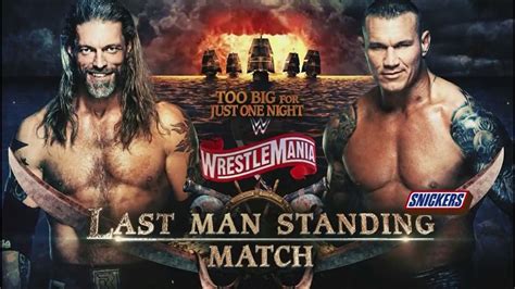 WWE WRESTLEMANIA 36: Edge vs. Randy Orton - Official Match Card - YouTube