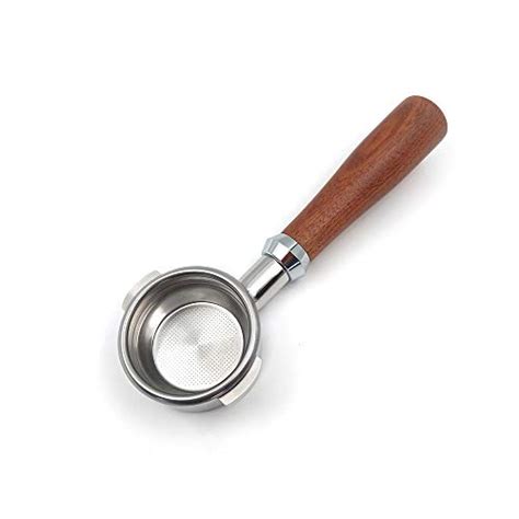 Boicafe Mm Bottomless Naked Portafilter For Espresso Machines Coffee With Wooden Handle Two