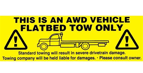 Awd Warning Tow Truck Sticker Evo 89 Exterior Parts Evo 89