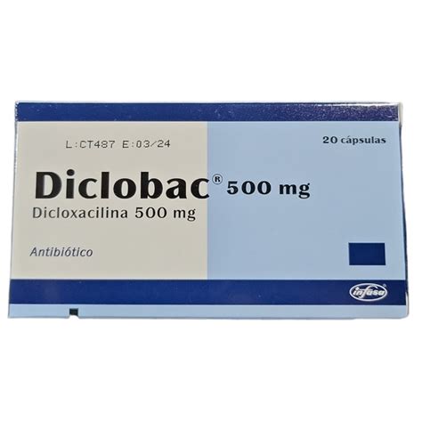 DICLOBAC 500MG 5 CAPSULA 1BLIST Distribuidor De INFASA ETICA