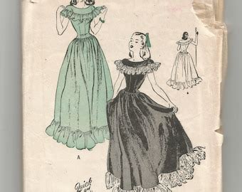 S Wartime High Neck Pussy Bow Tea Frock PDF Instant Etsy UK