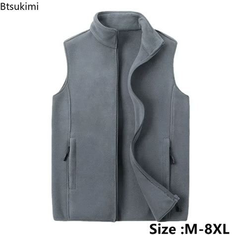 Мужской теплый флисовый жилет | AliExpress