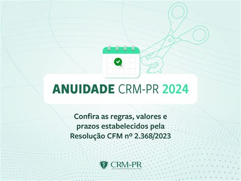 Anuidade CRM PR 2024 já está disponível para pagamento Portal CRM PR